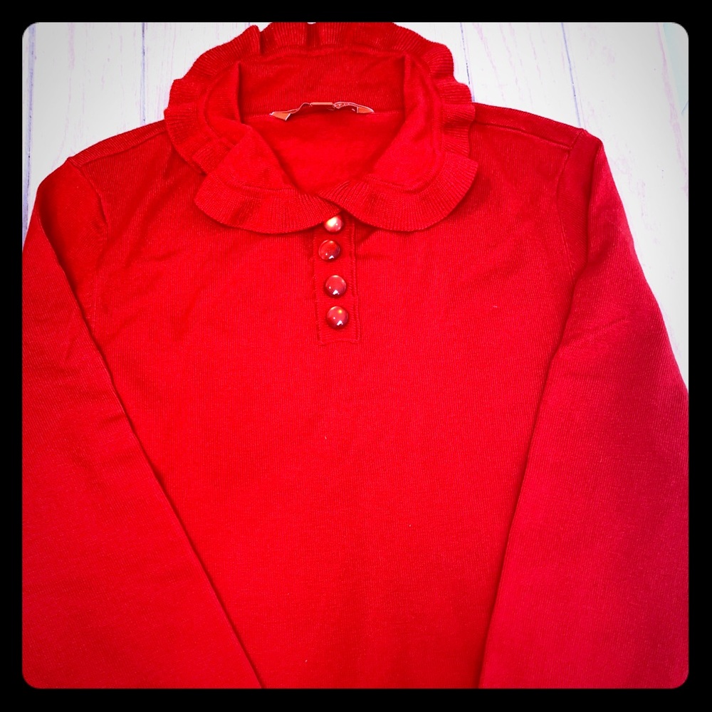 ModCloth, button sweater, 3/4 sleeves